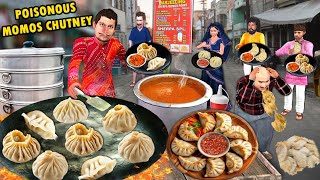 Lalchi Momos Wale Ki Poisonous Mayonnaise Chutney Famous Street Food Hindi Kahaniya Moral Stories [upl. by Latsyk575]