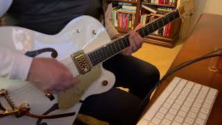 Stray Cats quotRumble in Brightonquot guitar cover Gretsch White Falcon  Fractal Axe FXIII [upl. by Ahserb]