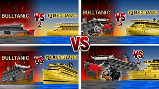 GOLDENTANIC VS BULLTANIC🚢⚓️🛳 FULL ANIMATION flipaClip [upl. by Colby647]