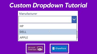 How to create custom Dropdowns  PowerApps Tutorial Step by step [upl. by Cchaddie]