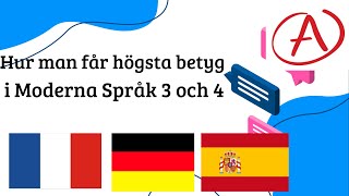 Hur man får A i Moderna Språk 2 3 och 4 [upl. by Ainez]