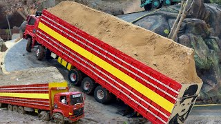 UJI COBA TENAGA SETELAN BADAK RC truk BARU Hino 500 TRIBAL SULAWESI LONG SASI 🔥‼️full muatan TANAH [upl. by Urbanus]