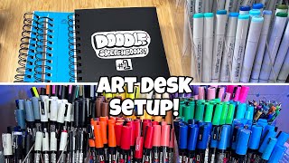 NashVibes My Art Desk Setup and Supplies I Use [upl. by Tilford]