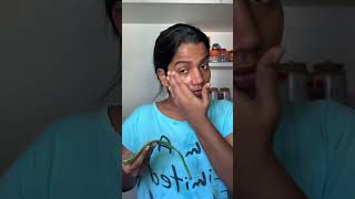 Smoothening hair at home vishnunandhuss bestshort 1minutevideo love funny dandruff [upl. by Ibbed]