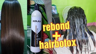 HOW TO USE HAIR BOTOX TREATMENT AFTER REBONDING PROCEDURE [upl. by Eidnahs]