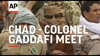 Chad  Colonel Gaddafi meet [upl. by Kolva]