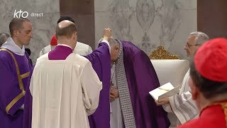 Messe des Cendres 2023 présidée par le pape François à Rome [upl. by Ennayelsel829]