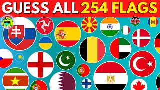 Guess ALL The 254 Flags In The World THE ULTIMATE FLAG QUIZ [upl. by Randie]