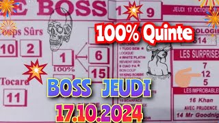 Boss Demain jeudi 17 octobre 2024💲💲BASE SOLIDE 💲💲quinte demain [upl. by Hatch]