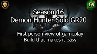 D3 Season 16  Demon Hunter Solo GR20 Guide [upl. by Anined]