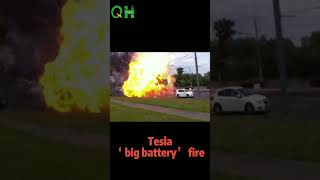 Tesla ‘big battery’ fire fuels concerns over lithium risks 🔥🔥 [upl. by Enos]