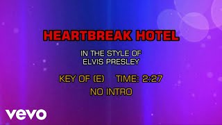 Elvis Presley  Heartbreak Hotel Karaoke [upl. by Gustaf]