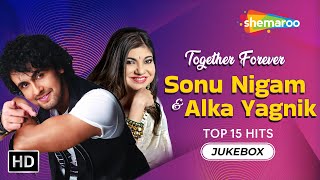 Best of Sonu Nigam amp Alka Yagnik  Evergreen Hindi Romantic Songs Collection  Video Jukebox [upl. by Lenej]