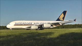 Singapore Airlines Flug SQ346 A380 landet in Zürich [upl. by Iana395]