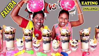 FALOODA vs FALUDA EATING COMPETITION IN TAMIL FOODIES DIVYA vs ANUSHYA  RABDI FALOODA CHALLENGE [upl. by Lain]