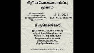 15 November 2024 micro job fair Tamil  arusuvaitamilnadu [upl. by Ailemap125]