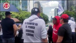 Trabajadores del Poder Judicial protestan por la recién aprobada Reforma Judicial [upl. by Auqenaj]