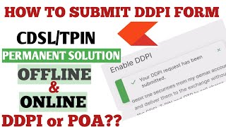 How To Avoid CDSL TPIN In Zerodha  How To Fill DDPI Form  POA Form In Zerodha  CDSL Authorisation [upl. by Neivad]