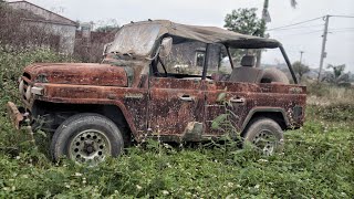 UAZ 469 car restoration  JEEP vehicle restoration USA  Gearbox and engine restoration Part 3 [upl. by Atikir677]