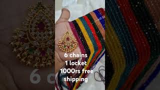 6 chains 1 locket 1000rs freeshipping 7032223838 [upl. by Eelyrag]