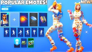 NEW SEASON 7 quotOnesiequot SKIN SHOWCASE With ALL DANCE EMOTES Fortnite Battle Royale [upl. by Ruhtracam]