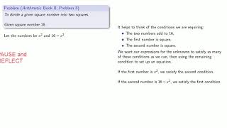 Diophantus Determinate and Indeterminate Equations [upl. by Letsirhc]