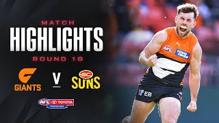 GWS Giants v Gold Coast Suns Highlights  Round 19 2024  AFL [upl. by Nyrak741]