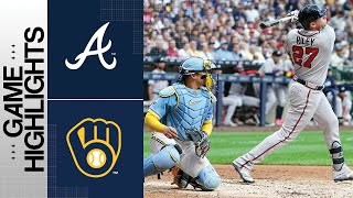 Braves vs Brewers Game Highlights 72123  MLB Highlights [upl. by Nivrag]