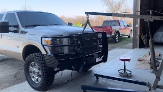 Putting a ranch hand bumper on my truck [upl. by Nesrac]