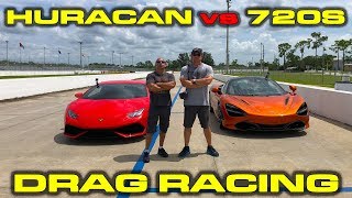 AWD vs RWD Supercar Battle  McLaren 720S vs Lamborghini Huracan Drag Racing [upl. by Lled]