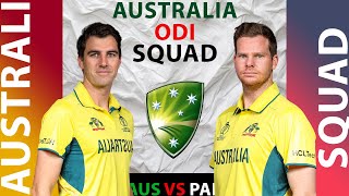 AUSTRALIA ODI SQUAD FOR PAKISTAN SERIES [upl. by Irik]