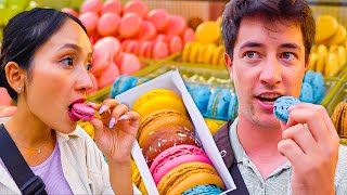 24 Hours of STREET FOODS in Paris France 🇫🇷 Crêpes Macaron JambonBeurre amp More [upl. by Mert]