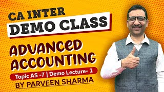 CA Inter  Group 01  Advanced Accounting  By CA Parveen Sharma  AS 7  Lect 01 [upl. by Isidora48]