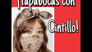 ¡TAPABOCA o CUBREBOCA CON CINTILLO❤️😍 ¡Demasiado fácil de HACER Cubreboca con moño [upl. by Notnef]