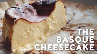 Basque Burnt Cheesecake Recipe  Creamy and gooey easy cheesecake [upl. by Jessey370]