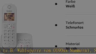 Panasonic KXTGC 420 GW schnurloses Telefon mit Anrufbeantworter Weiß [upl. by Nivla848]