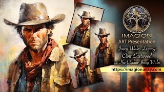 Josey Wales Legacy  Clint Eastwood in The Outlaw Josey Wales  Wild West art Western Cowboy Art [upl. by Able]