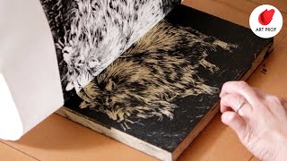 WOODCUT Tutorial Step by Step Relief Printmaking Techniques [upl. by Enar711]