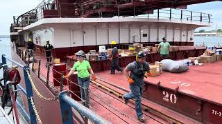 Video 3  Trip aboard the Ojibway Supply boat with Soo Marine Supply to service the Philip R Clarke [upl. by Aliet118]