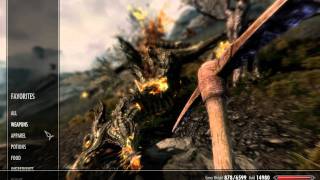 Skyrim Notched Pickaxe one shots Ender Dragon [upl. by Eldwun]