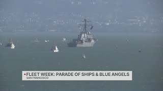 Fleet Week Parade of ships sail in this morning [upl. by Ecilahc]