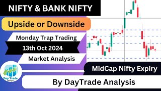 Nifty Bank Nifty prediction for 13th Oct 2024  Market Analysis daytradeanalysis 1 [upl. by Ykcub]