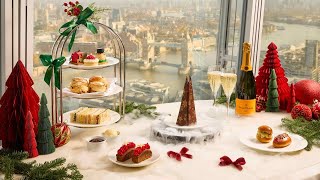 🎄Festive AFTERNOON TEA at Ting The Shard 🥂panoramic views of London [upl. by Hal]