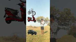 Thar to cycle scooty toto amp car VFX magic video shorts shortsfeed trending [upl. by Ackler]