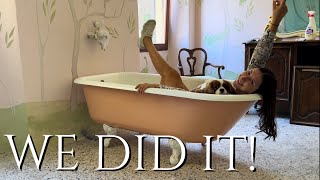 Moving CAST IRON BATHTUB we did it [upl. by Boykins]