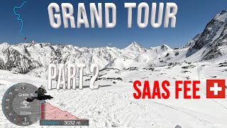 4K Skiing Saas Fee Grand Tour Part 2  3033m Egginerjoch Wallis Switzerland GoPro HERO11 [upl. by Sim]