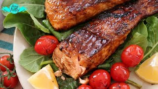 10minute HONEY GLAZED SALMON [upl. by Pulchia]