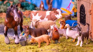 Schleich Tiere auf dem Bauernhof – NutztiereHaustiereRätsel [upl. by Klusek173]