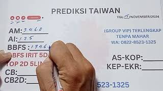 PREDIKSI TAIWAN MALAM INI 15 NOVEMBER 2024  PREDIKSI TOGEL TAIWAN HARI INI  BOCORAN TAIWAN [upl. by Leveridge]