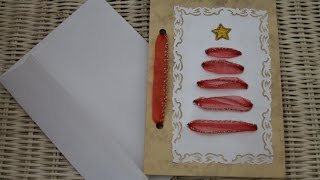 Kartka świąteczna z choinką  christmas card  DIY  Zrób to sam [upl. by Perreault]